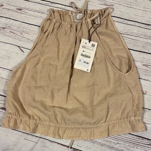 NWT Zara Sleeveless Halter Top with Ties in The Back Size XS Beige